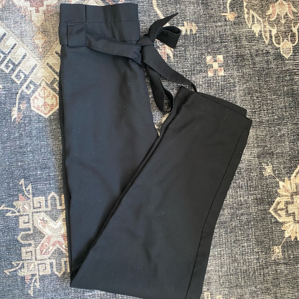 High-waisted Black Trousers